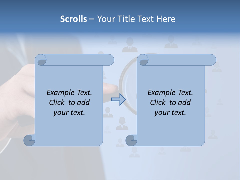 Professional Magnifying Glass Crowdsourcing PowerPoint Template