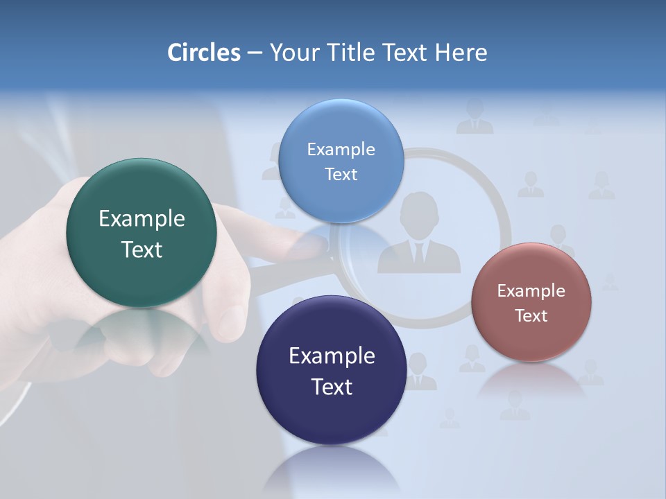 Professional Magnifying Glass Crowdsourcing PowerPoint Template