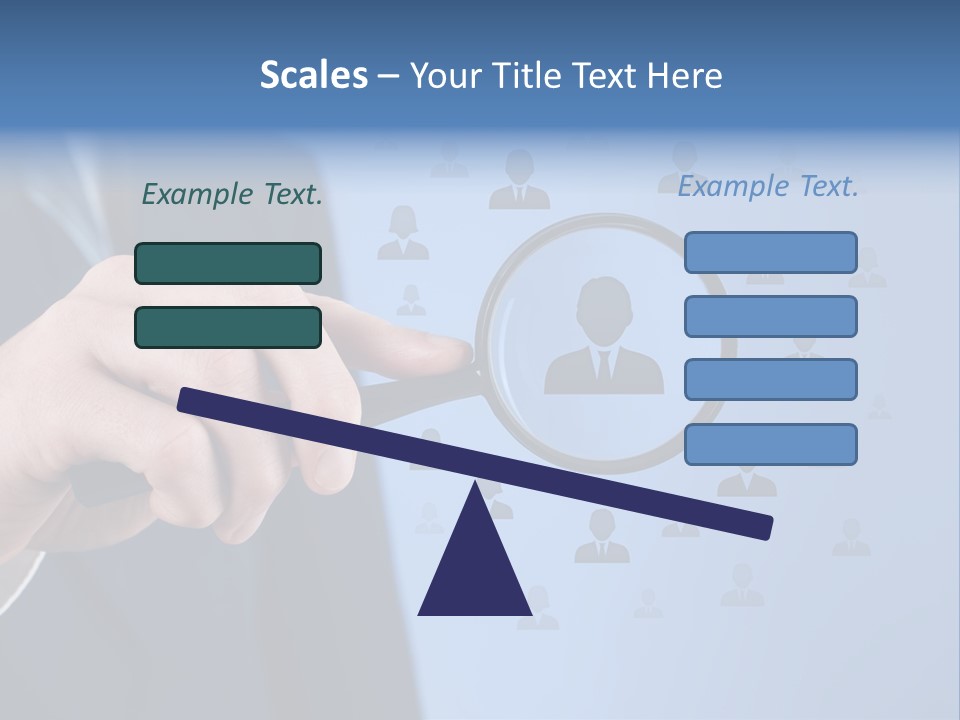Professional Magnifying Glass Crowdsourcing PowerPoint Template