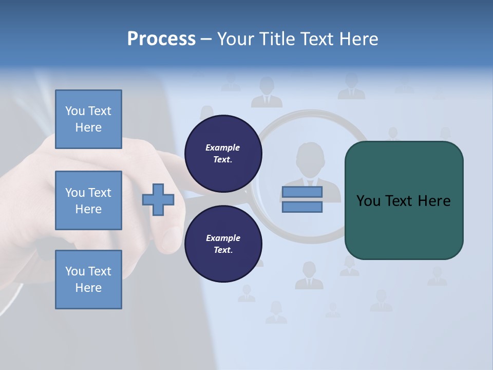 Professional Magnifying Glass Crowdsourcing PowerPoint Template