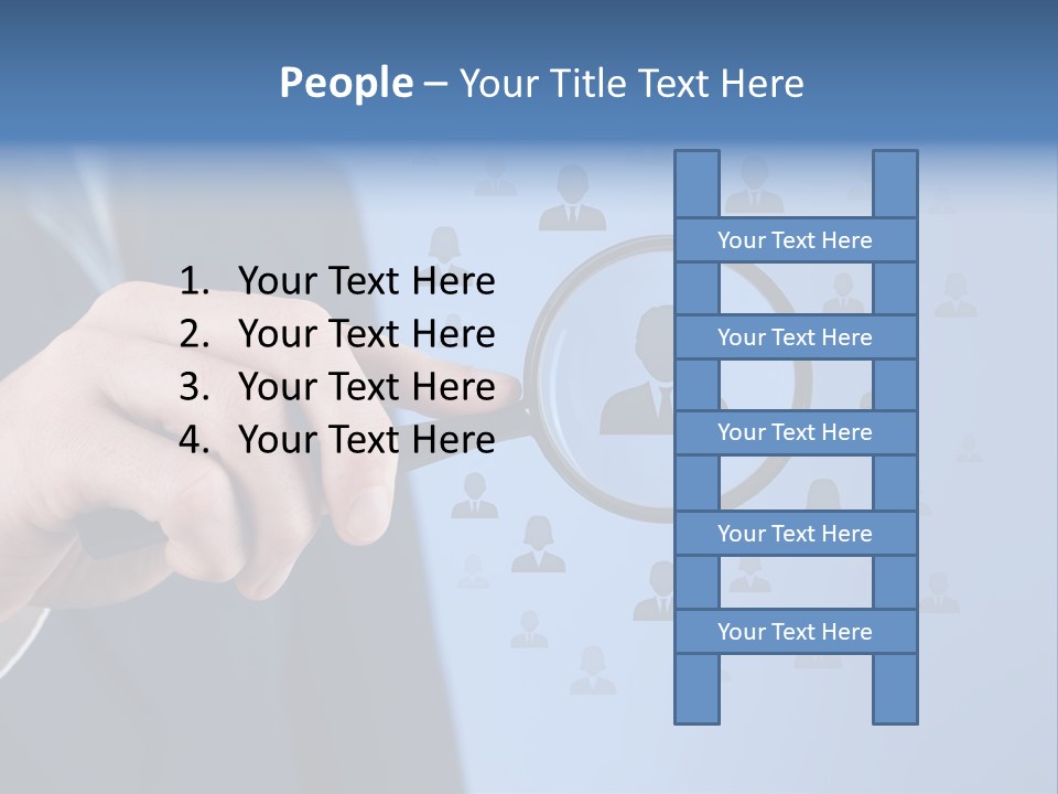 Professional Magnifying Glass Crowdsourcing PowerPoint Template