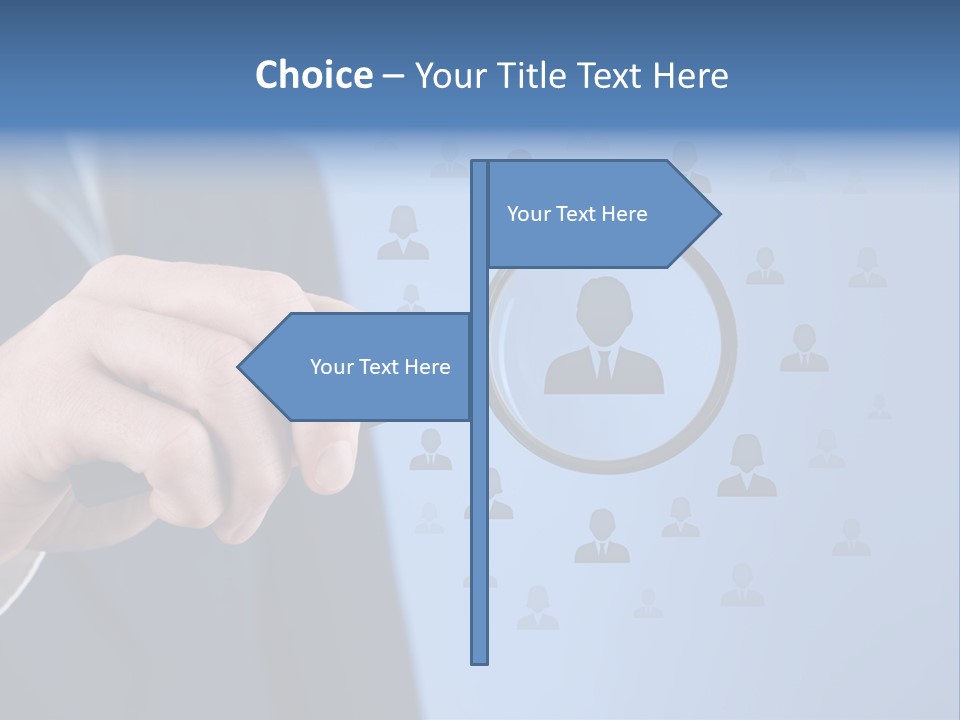 Professional Magnifying Glass Crowdsourcing PowerPoint Template
