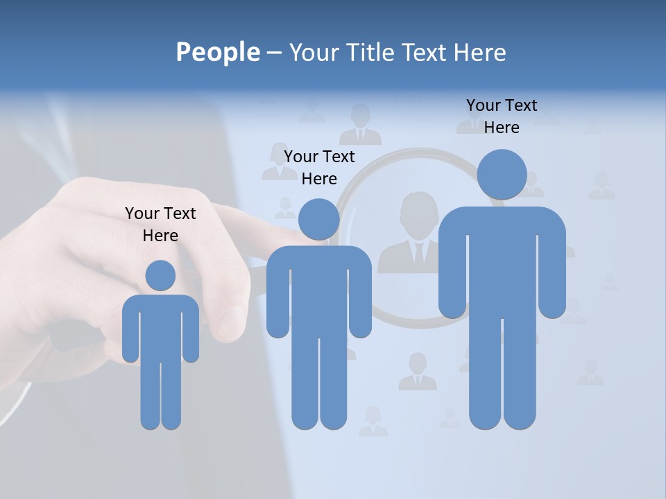 Professional Magnifying Glass Crowdsourcing PowerPoint Template