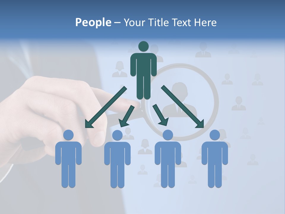 Professional Magnifying Glass Crowdsourcing PowerPoint Template