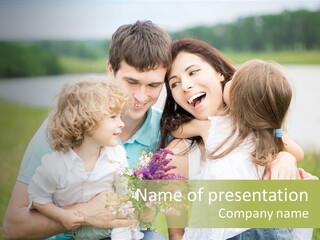 Cheerful Green Father PowerPoint Template