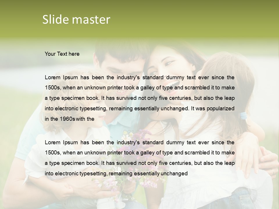 Cheerful Green Father PowerPoint Template