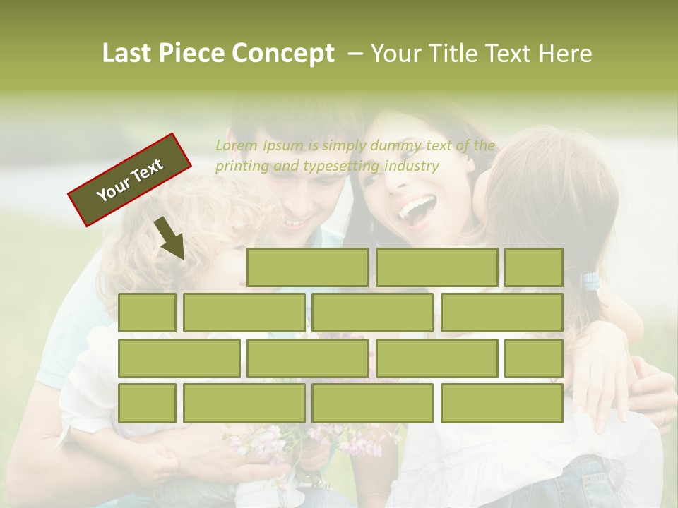 Cheerful Green Father PowerPoint Template