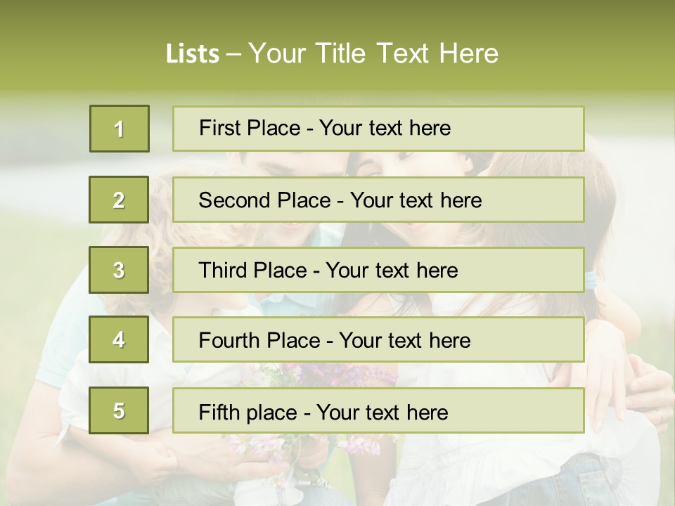 Cheerful Green Father PowerPoint Template