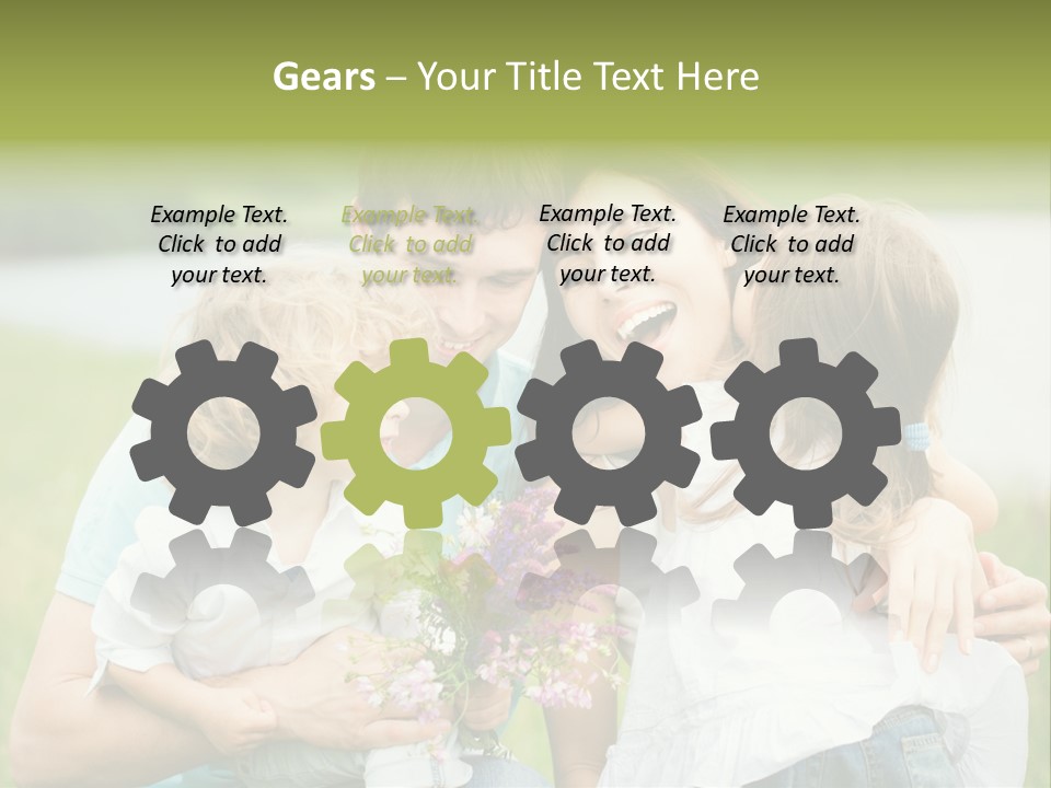 Cheerful Green Father PowerPoint Template