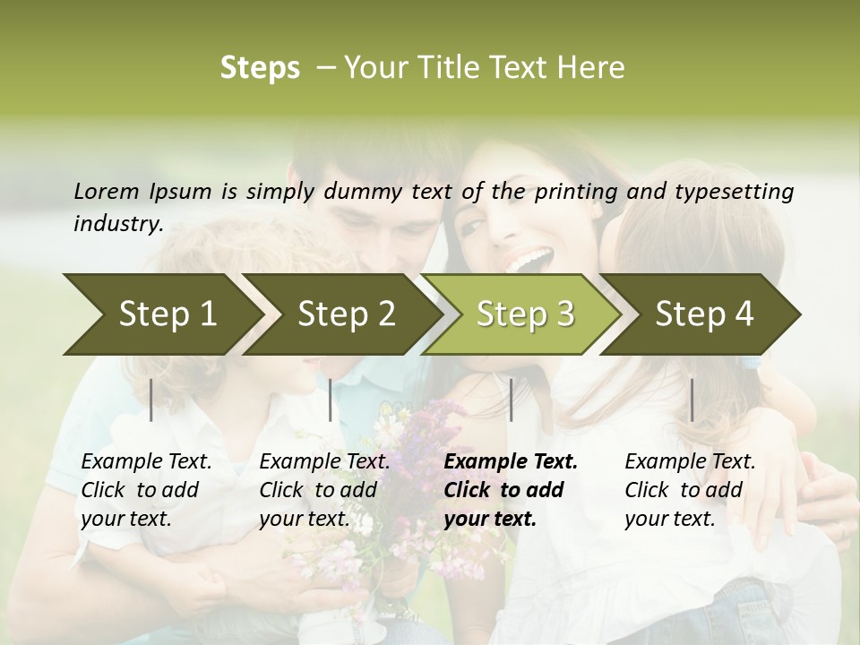 Cheerful Green Father PowerPoint Template