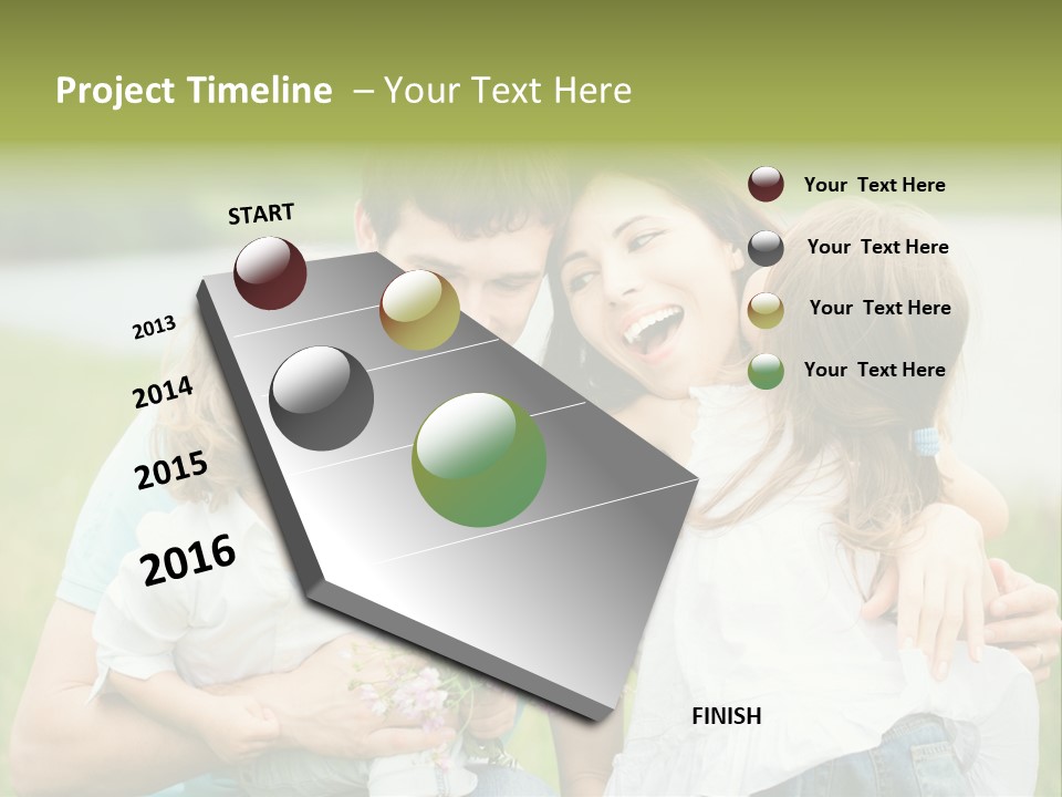 Cheerful Green Father PowerPoint Template