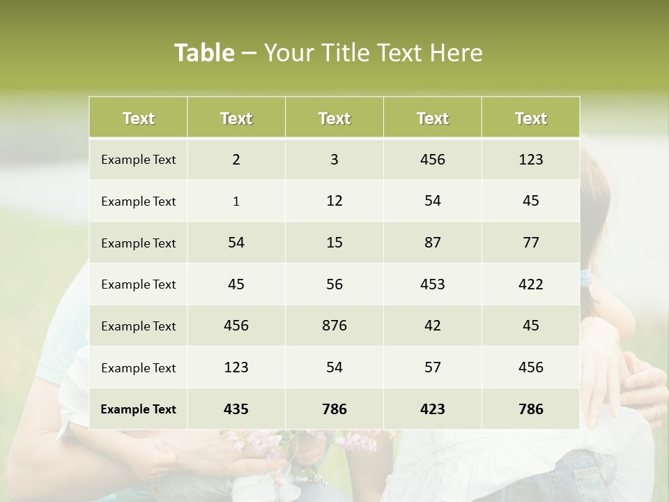 Cheerful Green Father PowerPoint Template