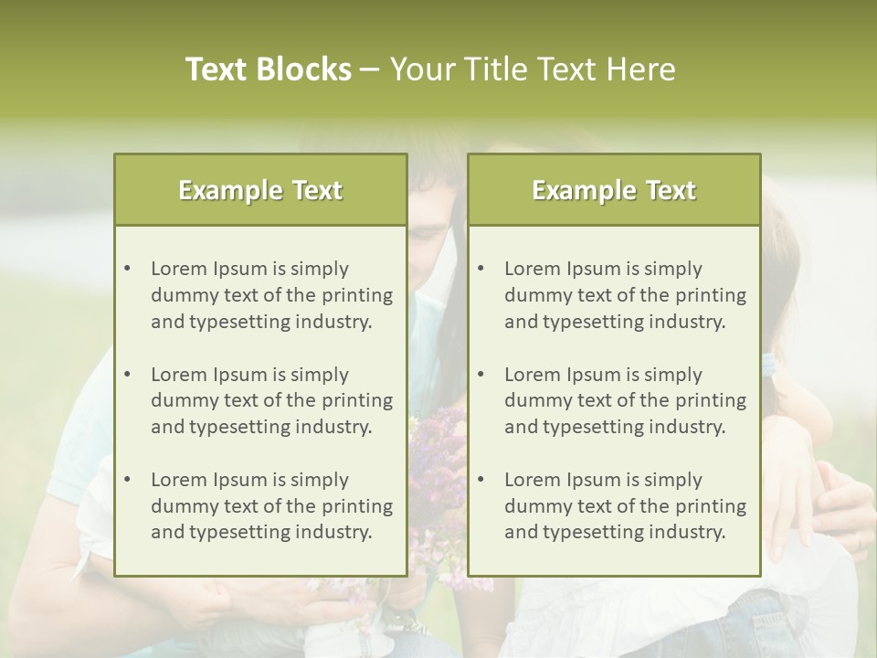Cheerful Green Father PowerPoint Template