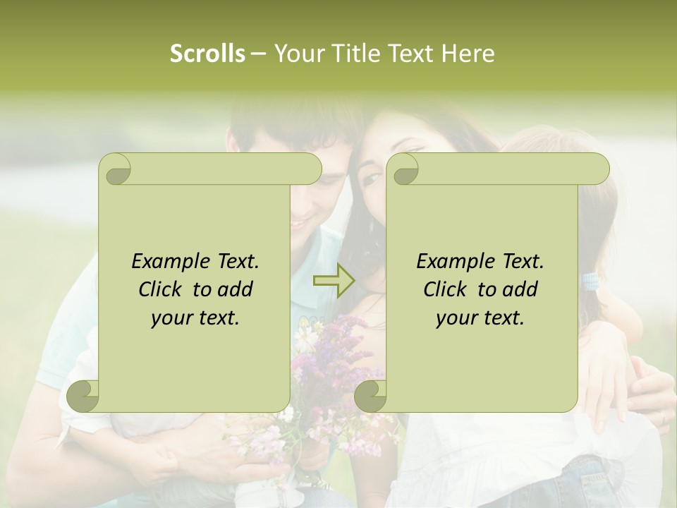 Cheerful Green Father PowerPoint Template