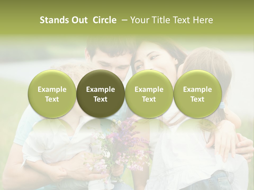 Cheerful Green Father PowerPoint Template