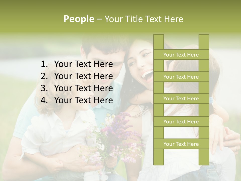 Cheerful Green Father PowerPoint Template