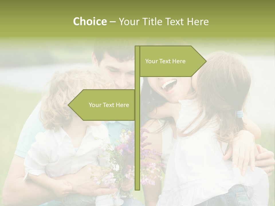 Cheerful Green Father PowerPoint Template