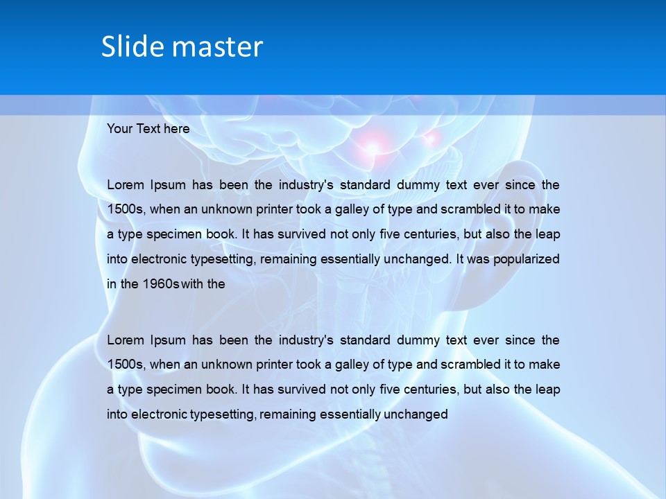 Highlighted Headache Skeletal PowerPoint Template