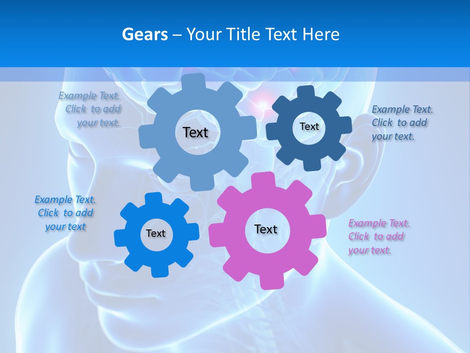 Highlighted Headache Skeletal PowerPoint Template