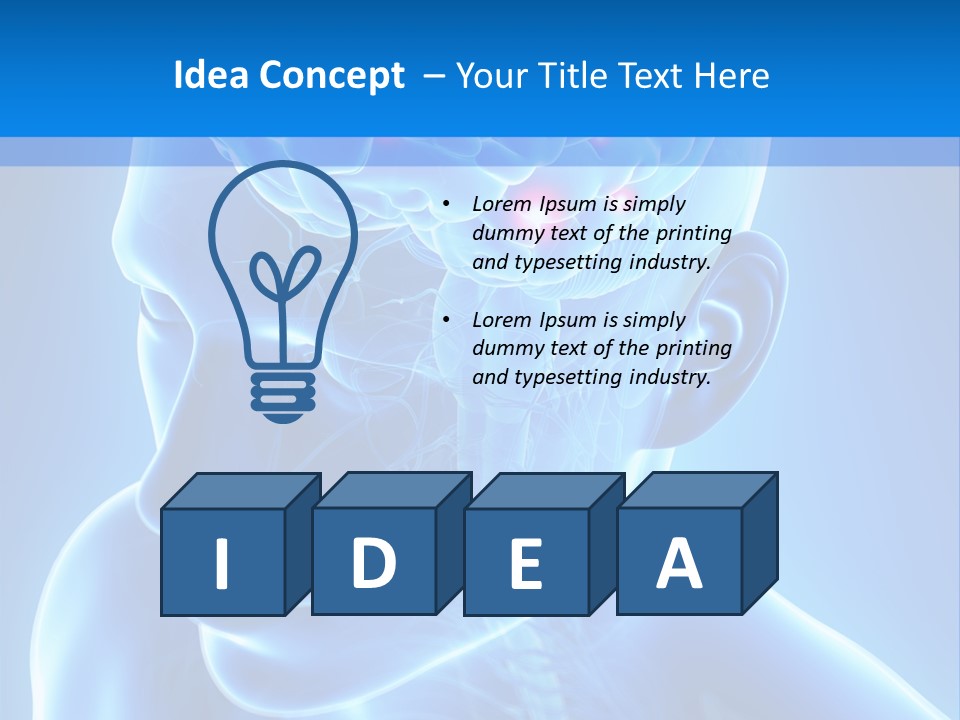 Highlighted Headache Skeletal PowerPoint Template