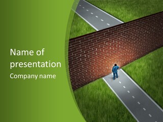 Brick Wall Searching Business People PowerPoint Template