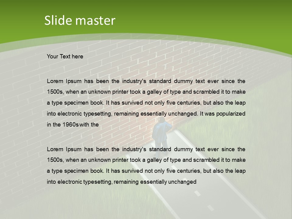 Brick Wall Searching Business People PowerPoint Template