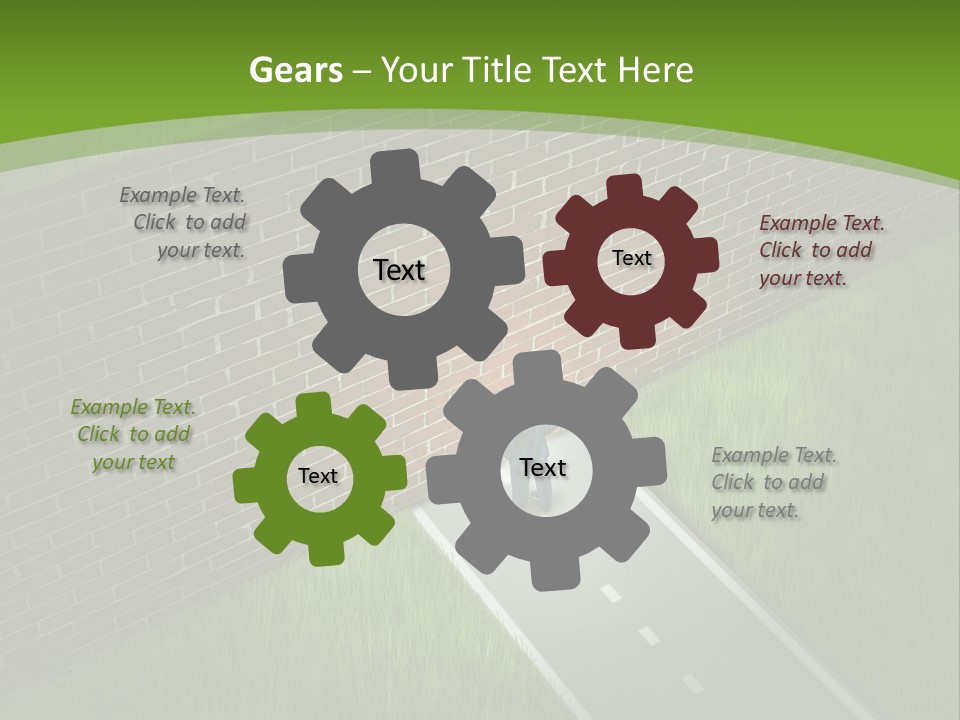 Brick Wall Searching Business People PowerPoint Template