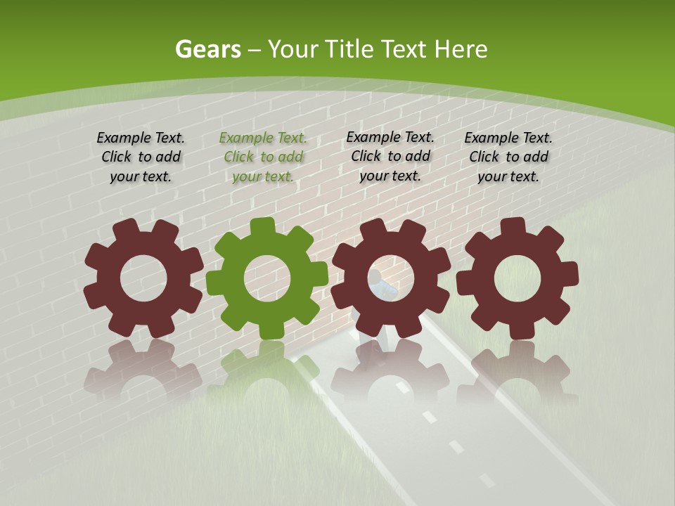 Brick Wall Searching Business People PowerPoint Template