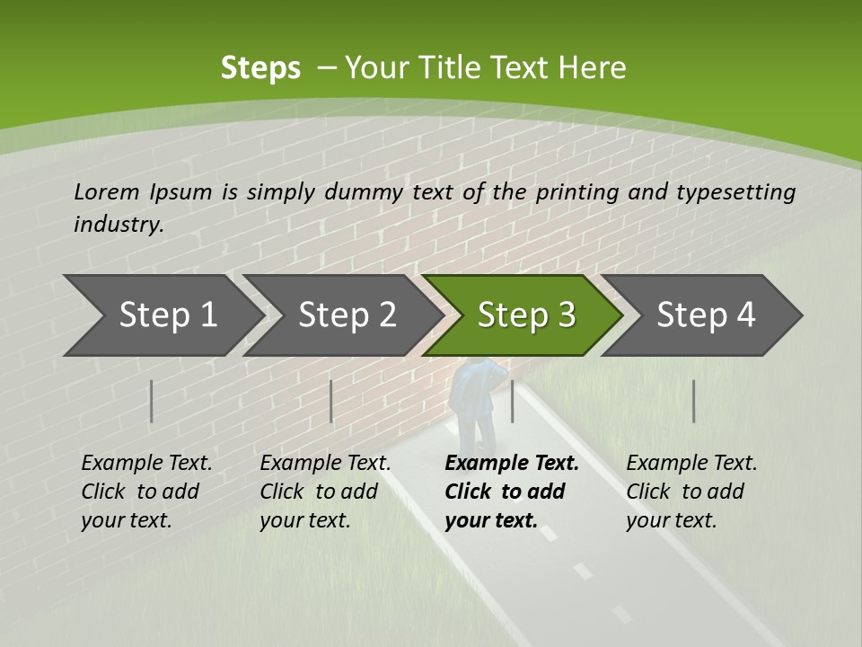 Brick Wall Searching Business People PowerPoint Template