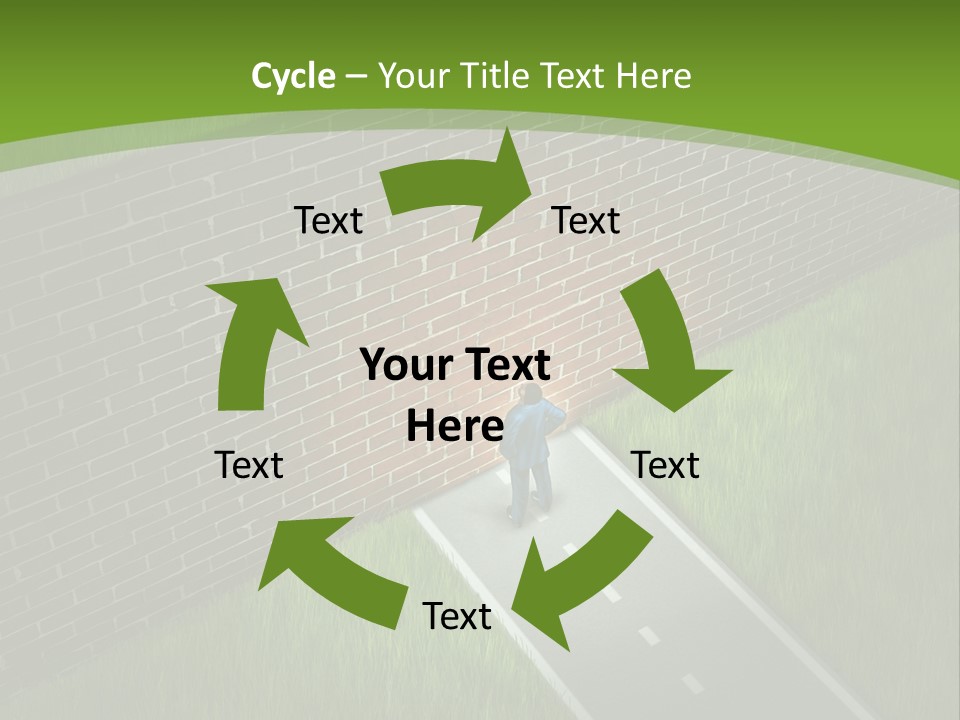 Brick Wall Searching Business People PowerPoint Template