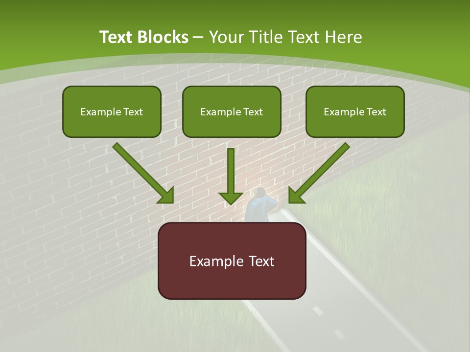 Brick Wall Searching Business People PowerPoint Template