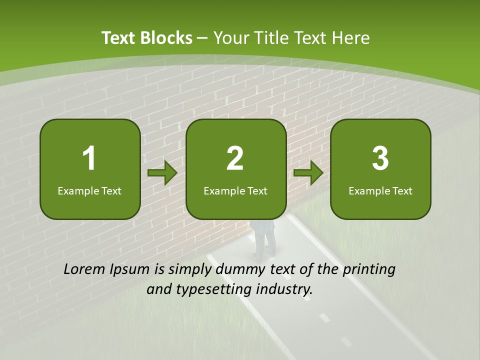 Brick Wall Searching Business People PowerPoint Template