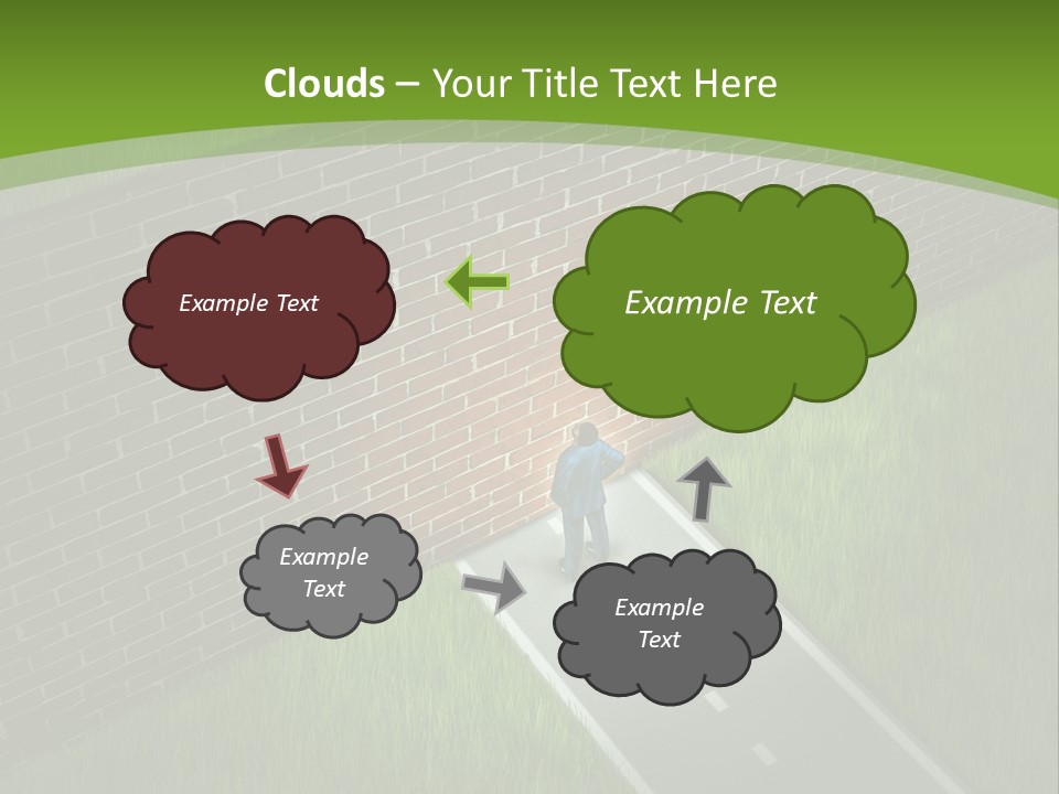 Brick Wall Searching Business People PowerPoint Template