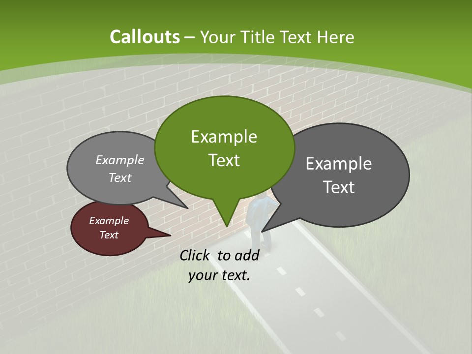 Brick Wall Searching Business People PowerPoint Template