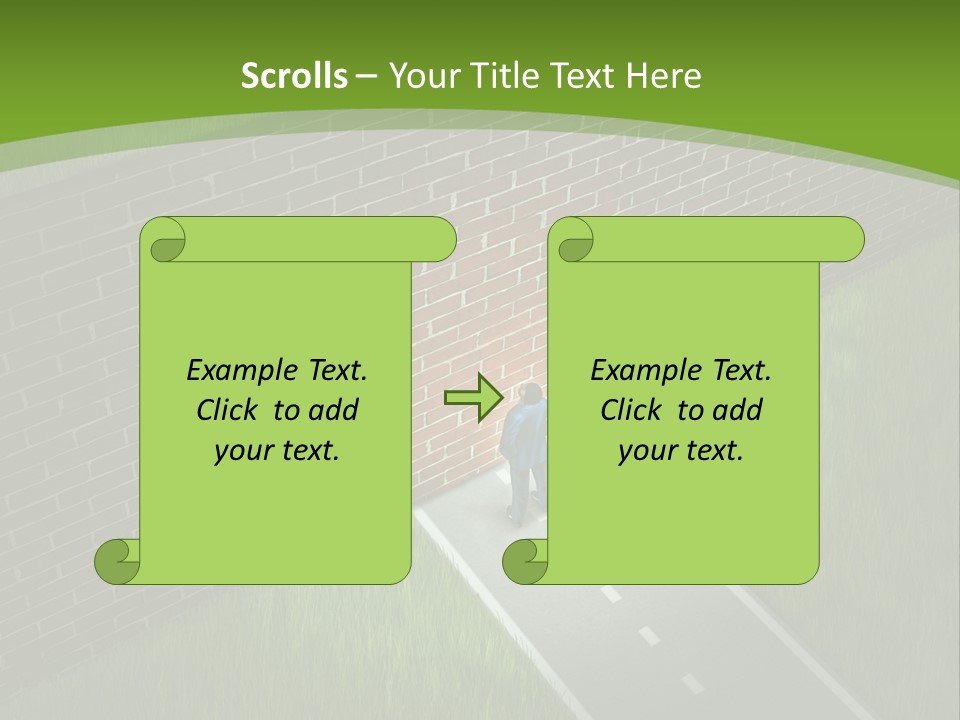 Brick Wall Searching Business People PowerPoint Template