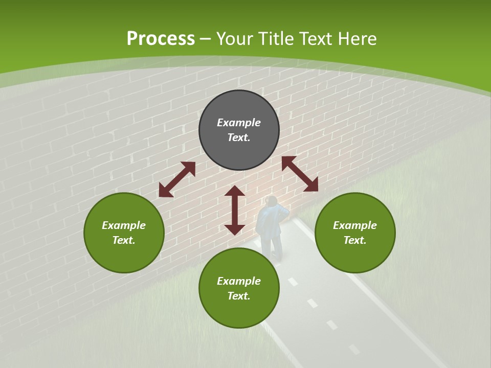 Brick Wall Searching Business People PowerPoint Template