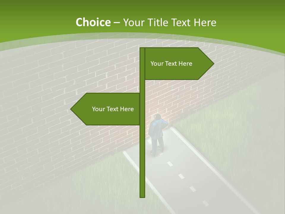 Brick Wall Searching Business People PowerPoint Template