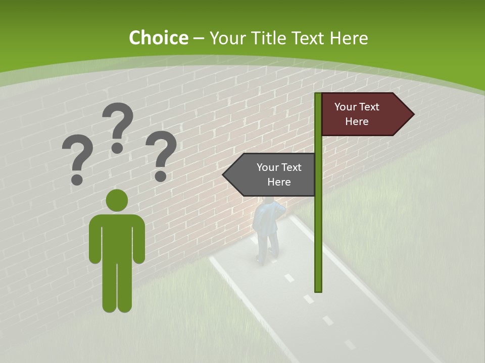 Brick Wall Searching Business People PowerPoint Template