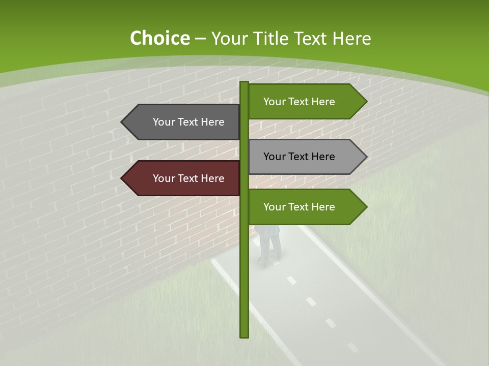 Brick Wall Searching Business People PowerPoint Template