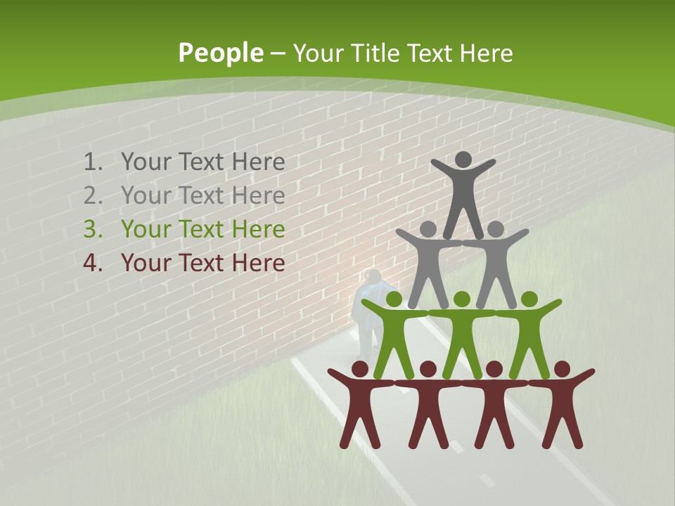 Brick Wall Searching Business People PowerPoint Template