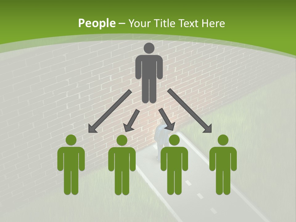 Brick Wall Searching Business People PowerPoint Template