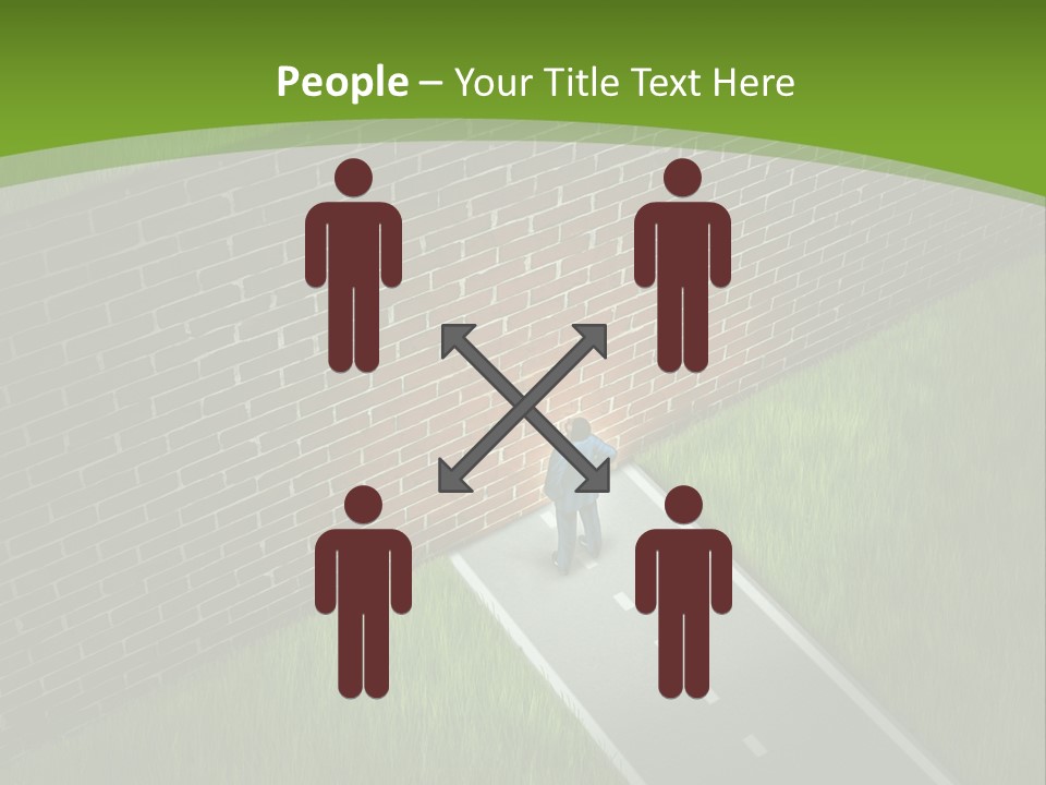 Brick Wall Searching Business People PowerPoint Template