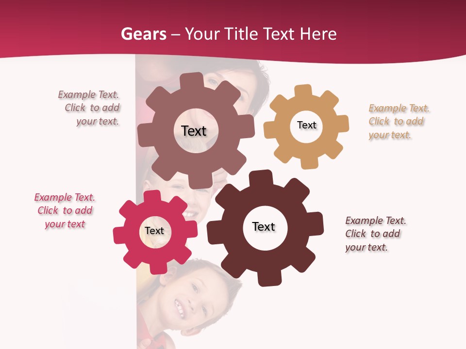 Multicolor Casual Four PowerPoint Template