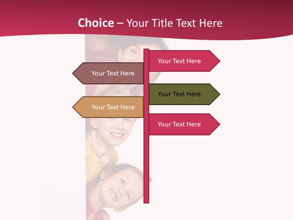 Multicolor Casual Four PowerPoint Template