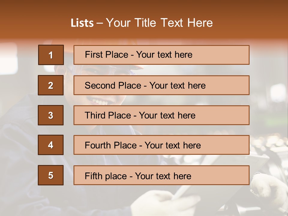 Man Equipment Smile PowerPoint Template