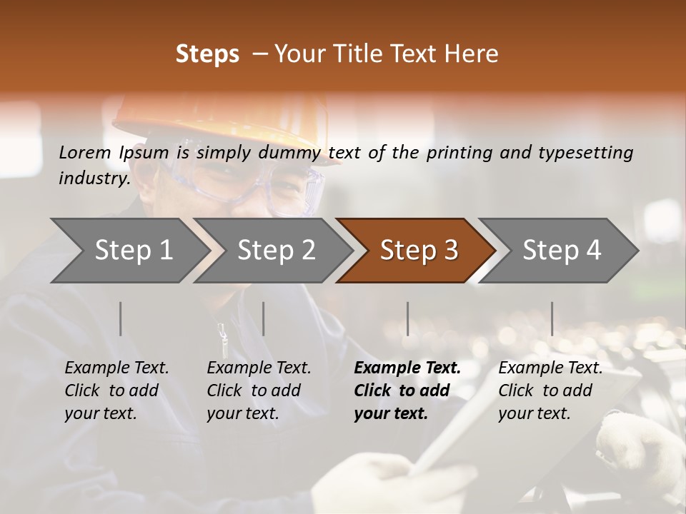 Man Equipment Smile PowerPoint Template