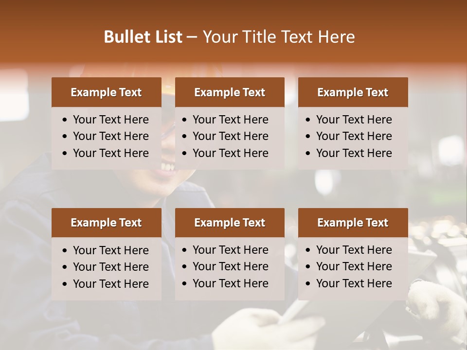Man Equipment Smile PowerPoint Template