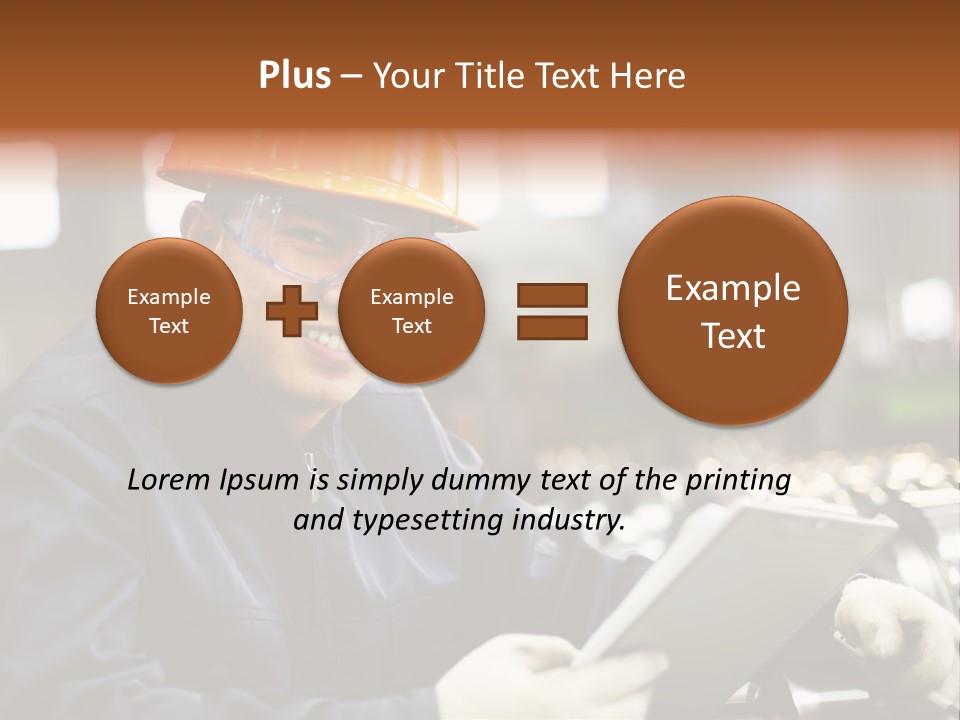 Man Equipment Smile PowerPoint Template