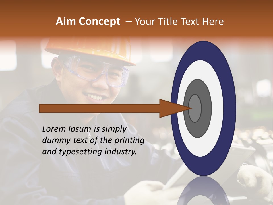 Man Equipment Smile PowerPoint Template