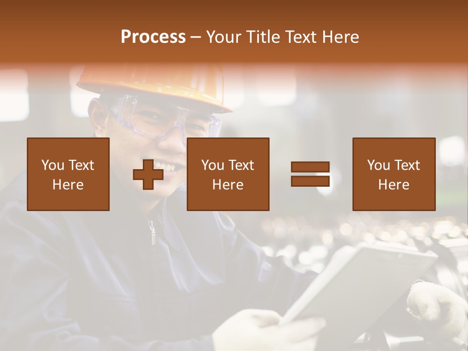 Man Equipment Smile PowerPoint Template